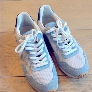 Veja Women's Athletic Shoes - Light Blue, Sage Green and White